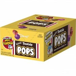 Tootsie Rolls Tootsie Pops Lollipops, Assorted Flavors, 60 Oz., 100/Box (508)