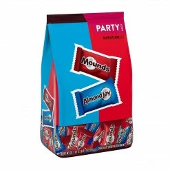 Hershey's MOUNDS And ALMOND JOY Miniatures Chocolate And Coconut Assortment Candy, Bulk, 32.1 Oz, Party Pack (HEC99981)