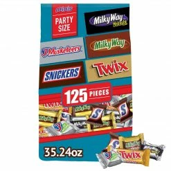 Mars Mini Size Chocolate Bars Variety Mix, 35.24 Oz., 125 Pieces/Bag, 2/Bundle (MMM57640)
