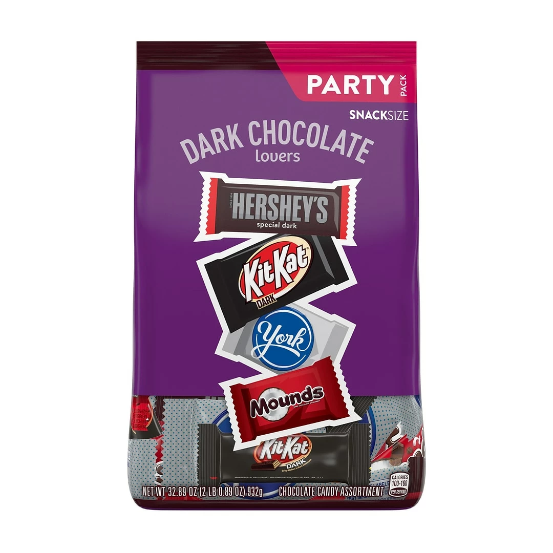 Hershey's Party Pack Dark Chocolate Lovers, 32.89 Oz., Snack Size (HEC99995)