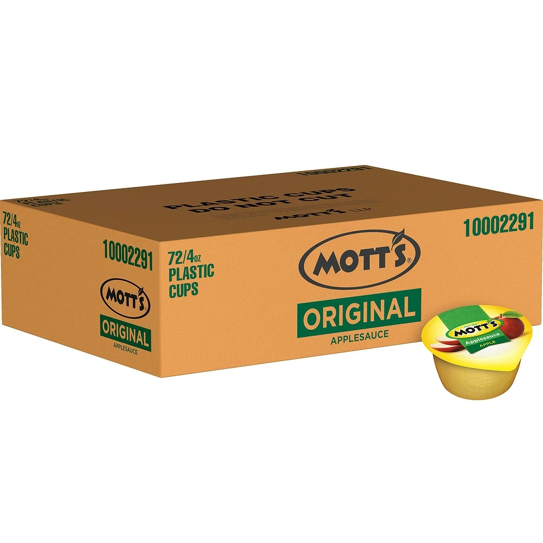 Mott's Apple Sauce Cups, 4-Oz. Cups, 72 Cups/Box, Each (307-00312)