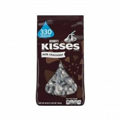 HERSHEY'S KISSES Milk Chocolate Candy, Bulk, 56 Oz, Bag, 330 Pieces (HEC12295)