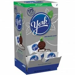 York Peppermint Patties Chocolate, Peppermint, 84 Oz., 175/Box (HEC06643)