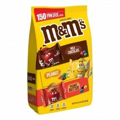 M&M'S Chocolate Candy Fun Size Assorted Variety Mix 150 Piece Bag, 85.23 Oz (MMM50944)