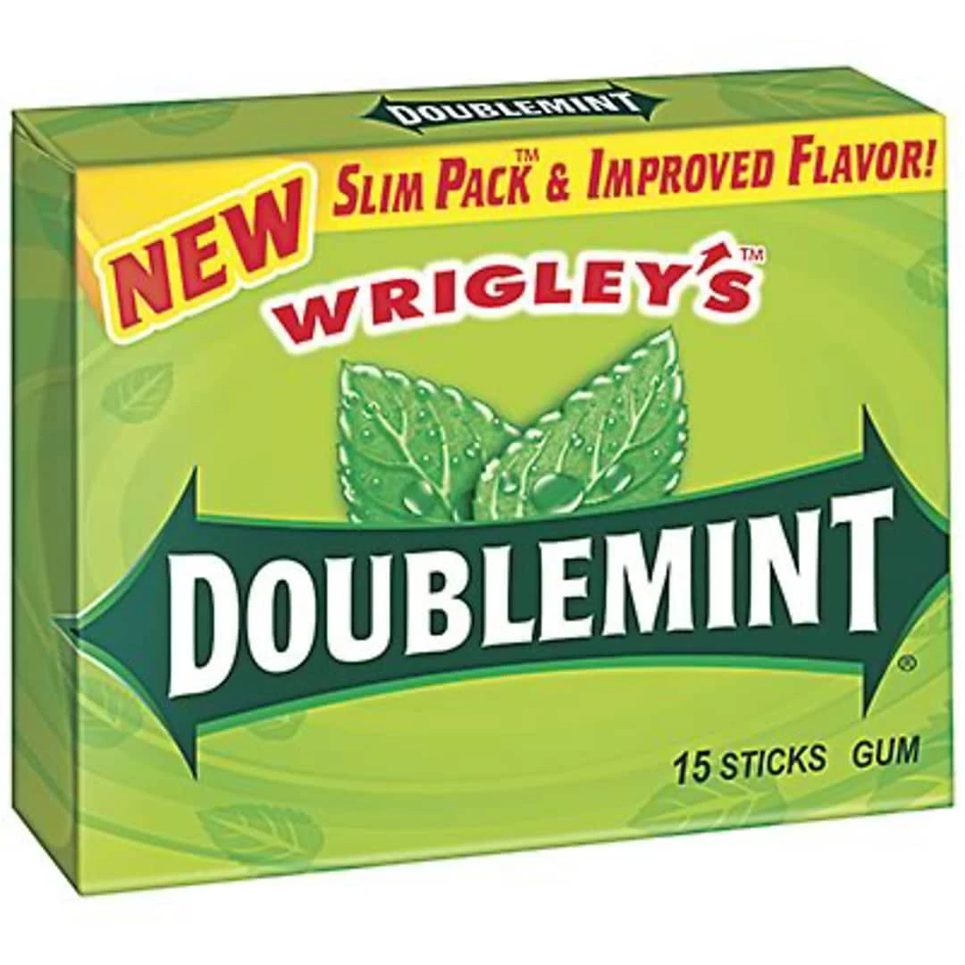 Wrigley's Slim Pack™ Doublemint® Gum; 15 Sticks/PK, 10 Packs/BX