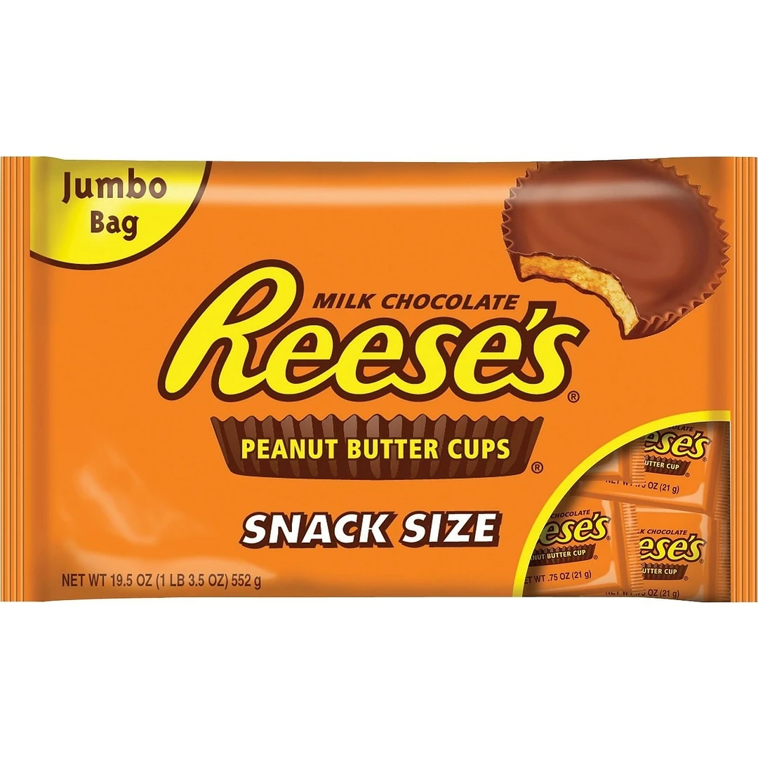 REESE'S Snack Size Peanut Butter Cups, 19.5 Ounces (246-00012)