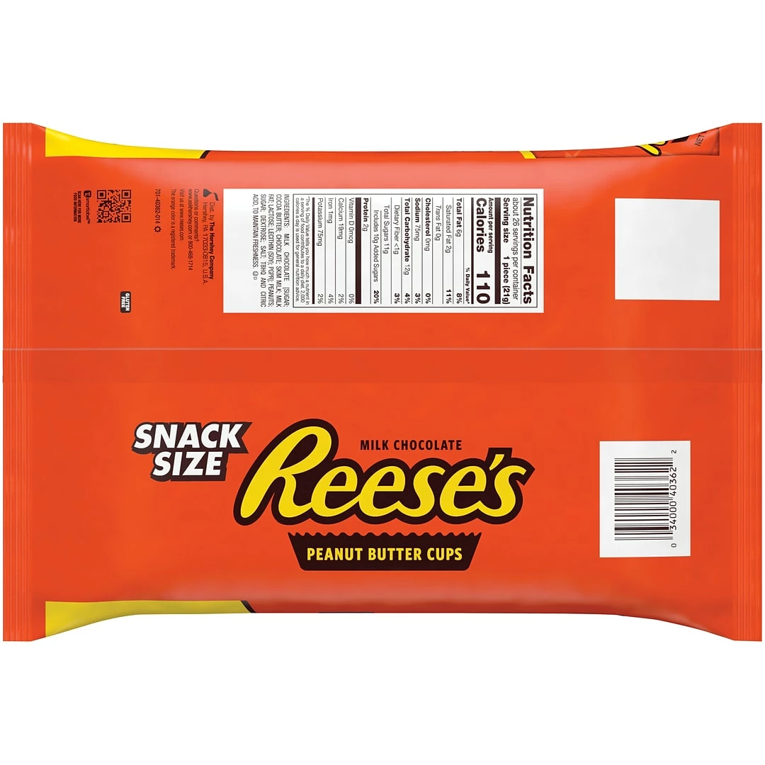 REESE'S Snack Size Peanut Butter Cups, 19.5 Ounces (246-00012) - Image 3