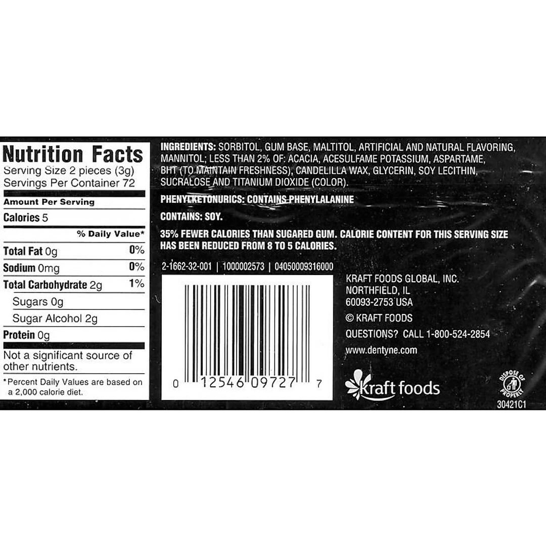 Dentyne Ice Sugar Free Gum, Arctic Chill, 9/Box (AMC31240) - Image 3