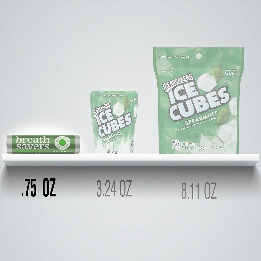 BREATH SAVERS Spearmint Flavored Sugar Free Breath Mints, Bulk Mint Candy, 0.75 Oz, 24 Rolls/CT (HEC71433) - Image 6