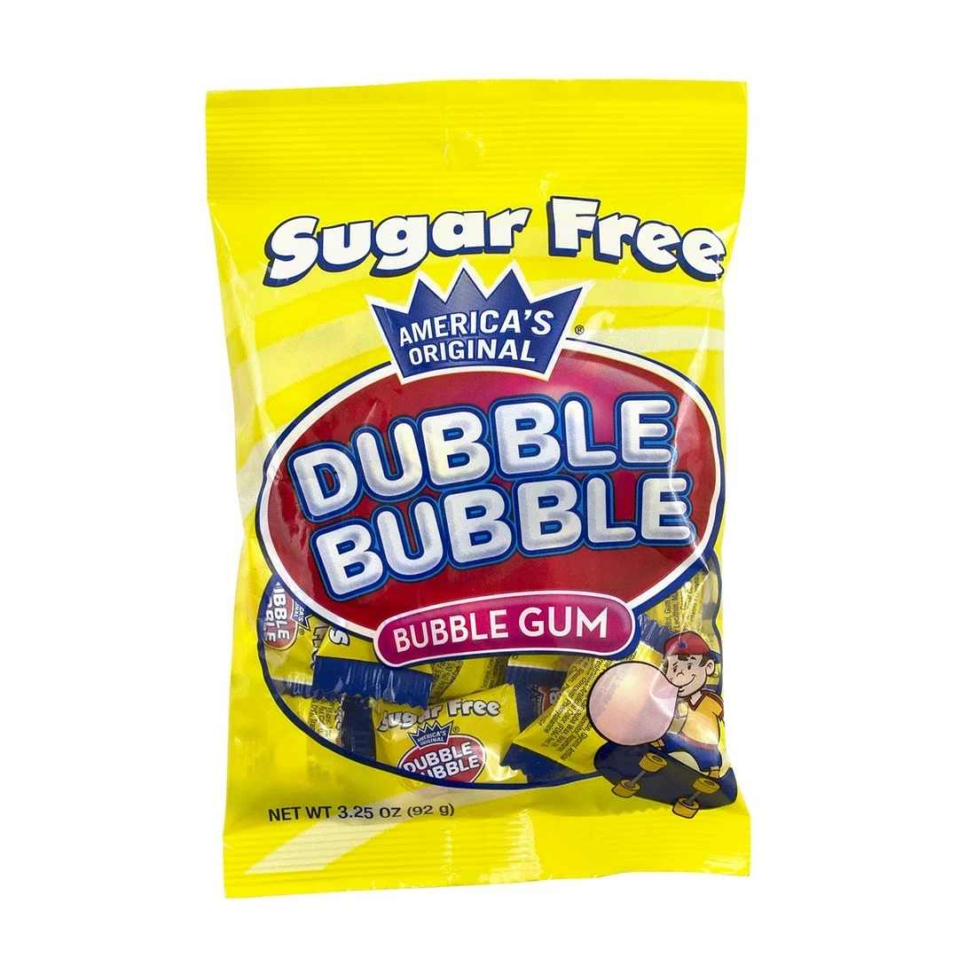 Dubble Bubble Sugar-Free Bubble Gum, 3.25 Oz, 12 Count