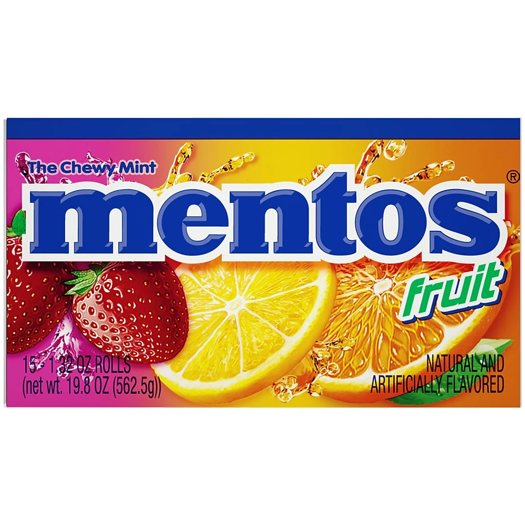 MentosĀ® Chewy Fruit Tablets, 15 Packs/Box - Image 3
