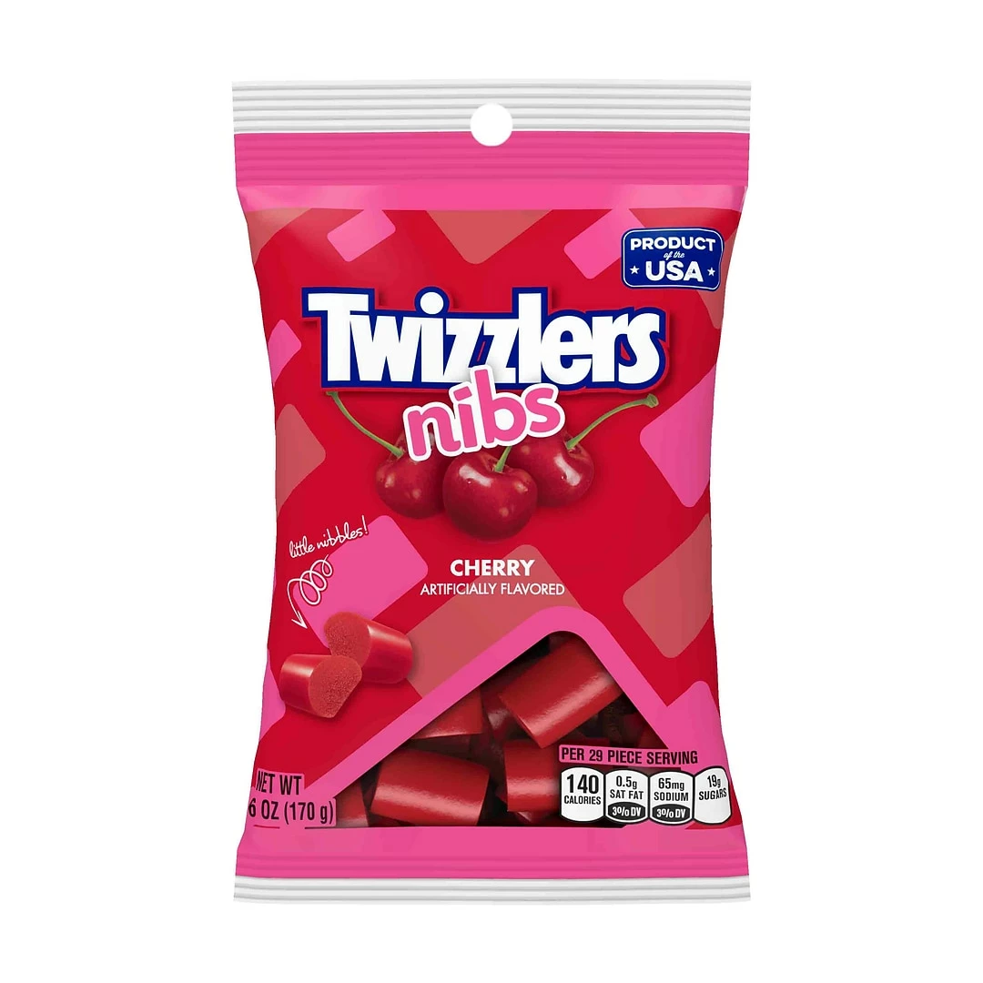 Twizzlers Cherry Nibs, 6 Oz., 12/Case