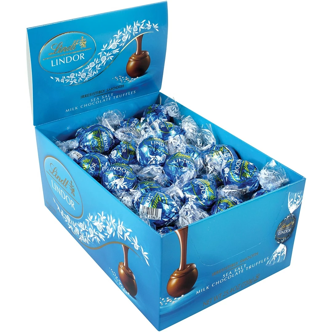 Lindt Truffles Milk Chocolate Sea Salt, 60 Count
