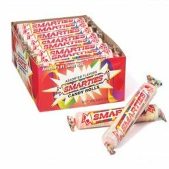 Mega Smarties Rolls; 2.25 Oz. Rolls, 24 Rolls/Box