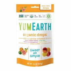 YumEarth Organic Vitamin C Citrus Grove Drops, 3.3 Oz., 3 Pack (1155)