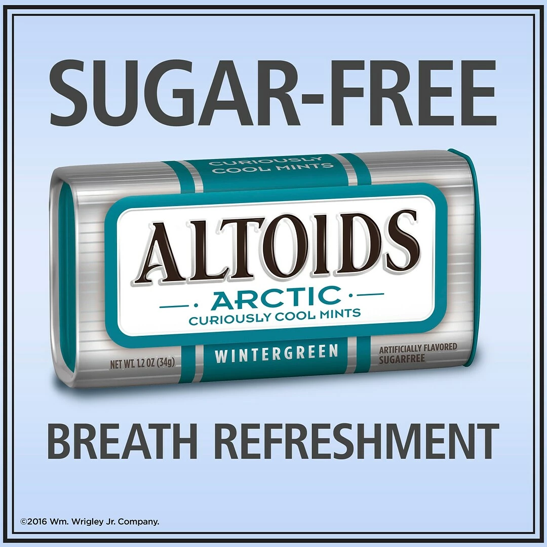 Altoids Arctic Wintergreen Sugarfree Mints, 1.2 Oz, Pack Of 8 (209-00489) - Image 4