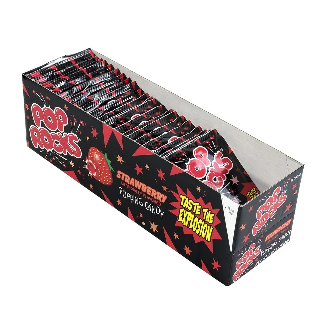 Pop Rocks Strawberry 0.33 Oz. Packs, 24 Packs/Box (209-00231)