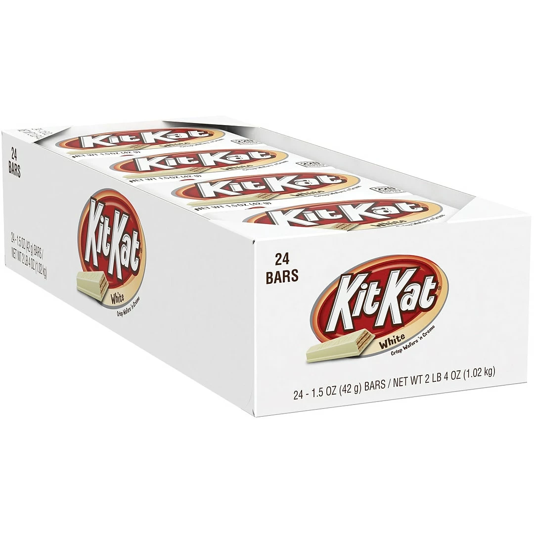 KIT KAT® Wafer Bars With White Creme, 1.5 Oz, 24 Count