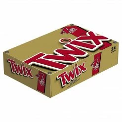 Twix Caramel Sharing Size Chocolate Cookie Bar Candy, 3.02 Oz Bar, Pack Of 24 (MMM35387)