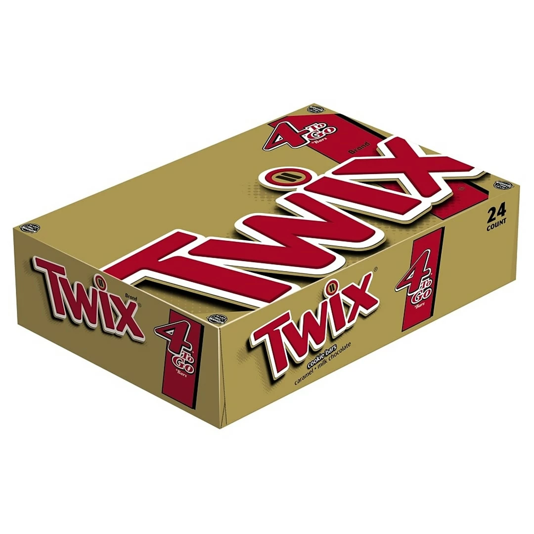 Twix Caramel Sharing Size Chocolate Cookie Bar Candy, 3.02 Oz Bar, Pack Of 24 (MMM35387)