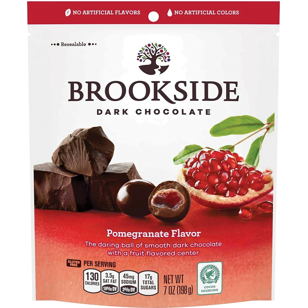 Brookside Design BROOKSIDE Dark Chocolate Pomegranate Flavor, 7 Oz., 12 Count (HEC38908) 4 Brookside Design BROOKSIDE Dark Chocolate Pomegranate Flavor, 7 Oz., 12 Count (HEC38908) - Image 2