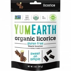 YumEarth Organic Gluten Free Black Licorice, 5 Oz., 4 Pack (1900)