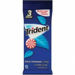 Trident Sugar Free Peppermint Gum, 14 Pieces/Pack, 3/Pack (304-00048)