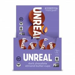 Unreal Dark Chocolate Almond Butter Cups, 0.53 Oz., 40 Ct.