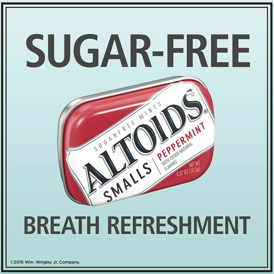 ALTOIDS Smalls Peppermint Breath Mints, 0.37oz Tin, Pack Of 9 (209-00486) - Image 3