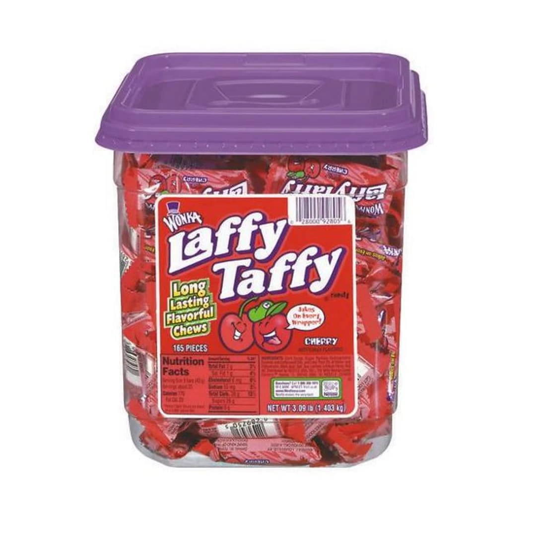S&S Wonka Laffy Taffy Cherry, 145/Tub
