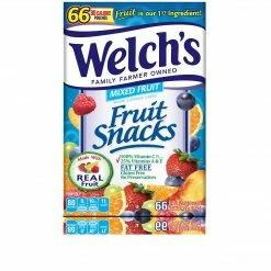 Welch's Mixed Fruit Snacks, 80 Calorie Pouches, 66/Box (PIM69866)