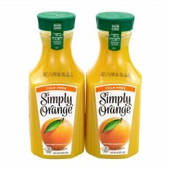 Simply Orange Juice Pulp Free, 52 Oz., 2/Pack (902-00102)