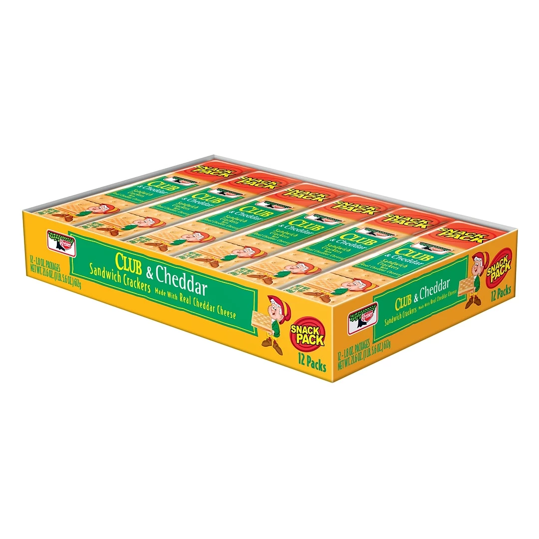 Keebler Club & Cheddar Crackers, 1.8 Oz., 12/Pack (21161)