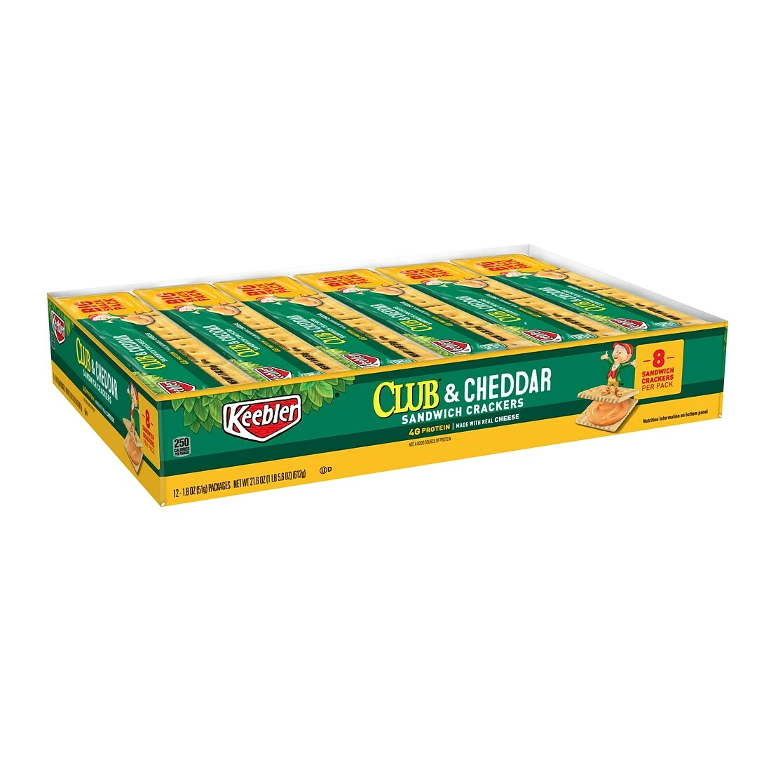 Keebler Club & Cheddar Crackers, 1.8 Oz., 12/Pack (21161) - Image 2