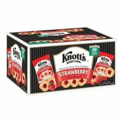 Knott's Berry Farm Premium Bite Size Shortbread Cookies, Strawberry, 2 Oz., 36/Carton (59637)