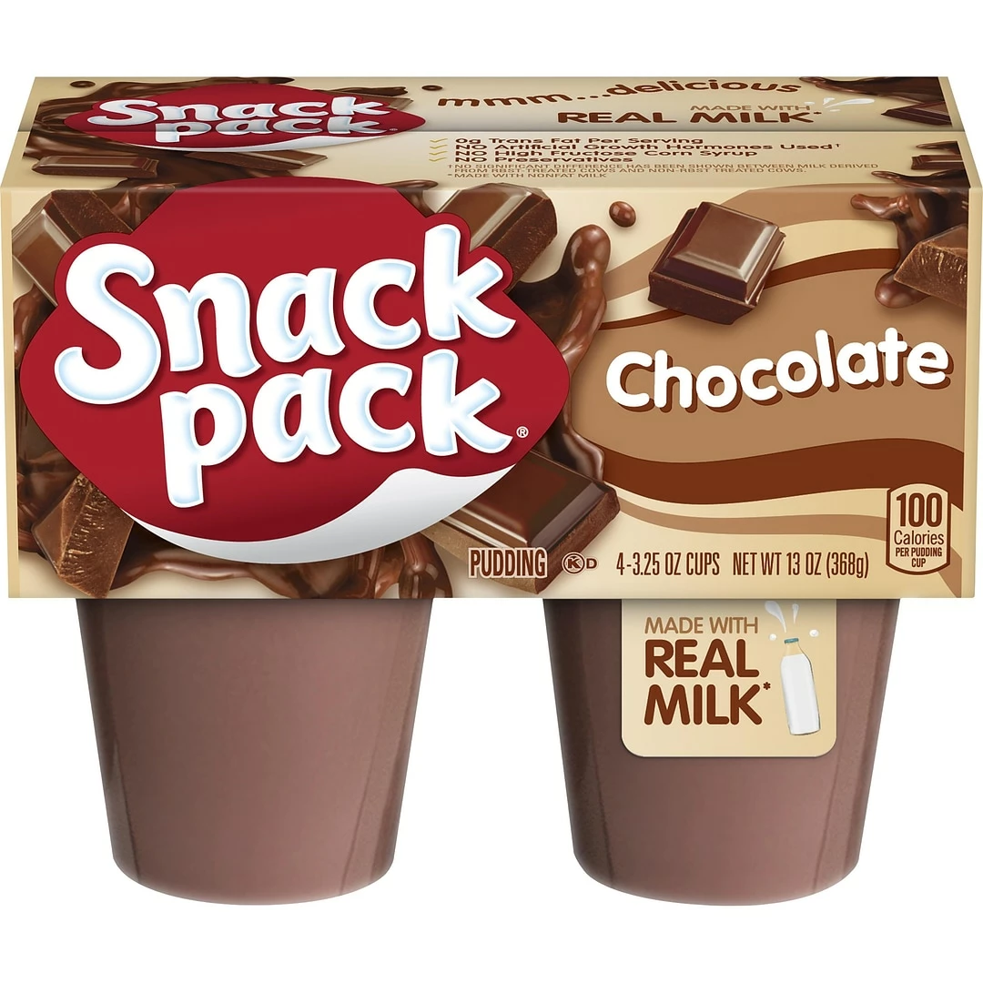 Hunt's Snack Pack Vanilla Pudding Cups, 3.5 Oz., 48/Carton (HUN55419)