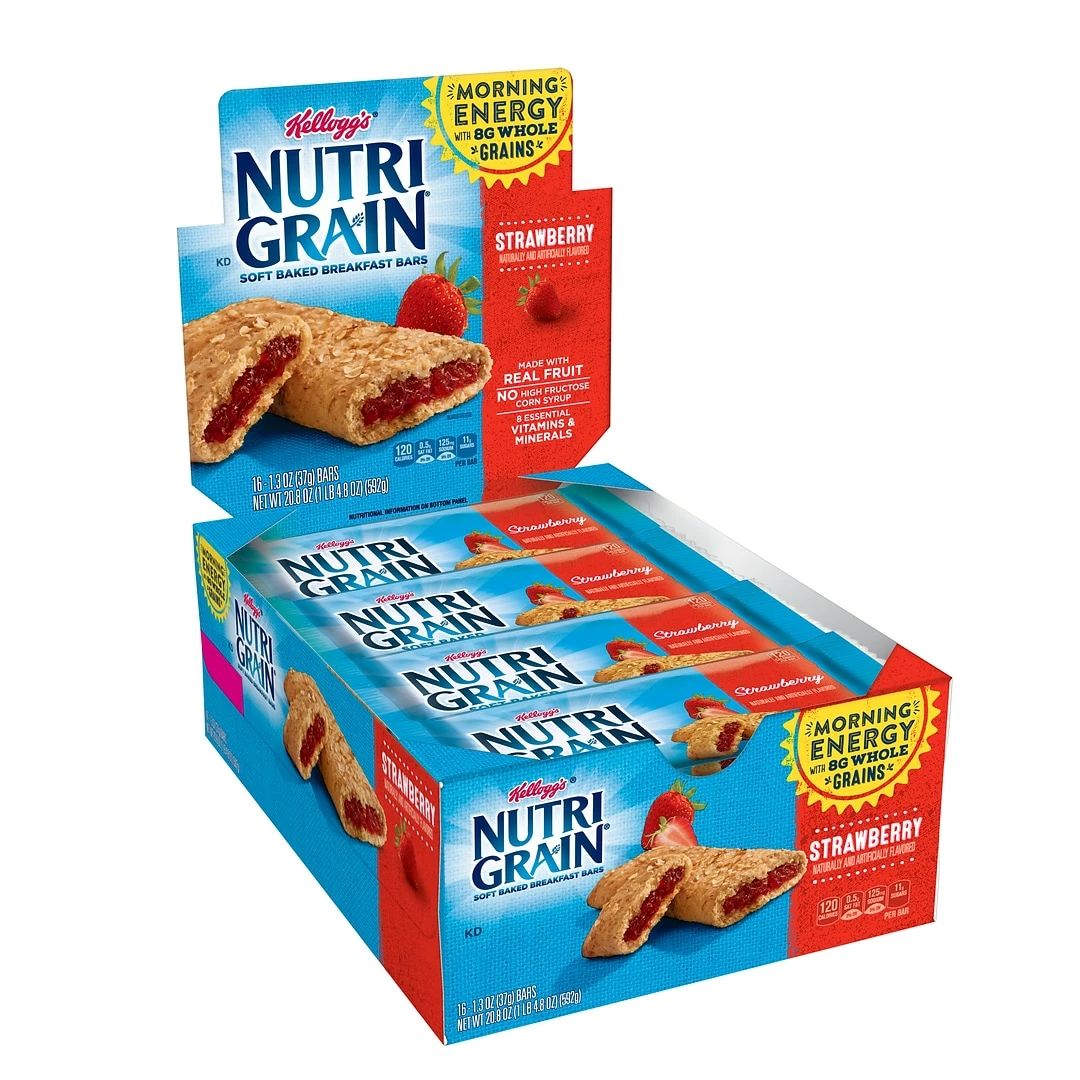 Nutri-Grain Breakfast Bars, Strawberry, 1.3 Oz., 16/Box (511386) - Image 2