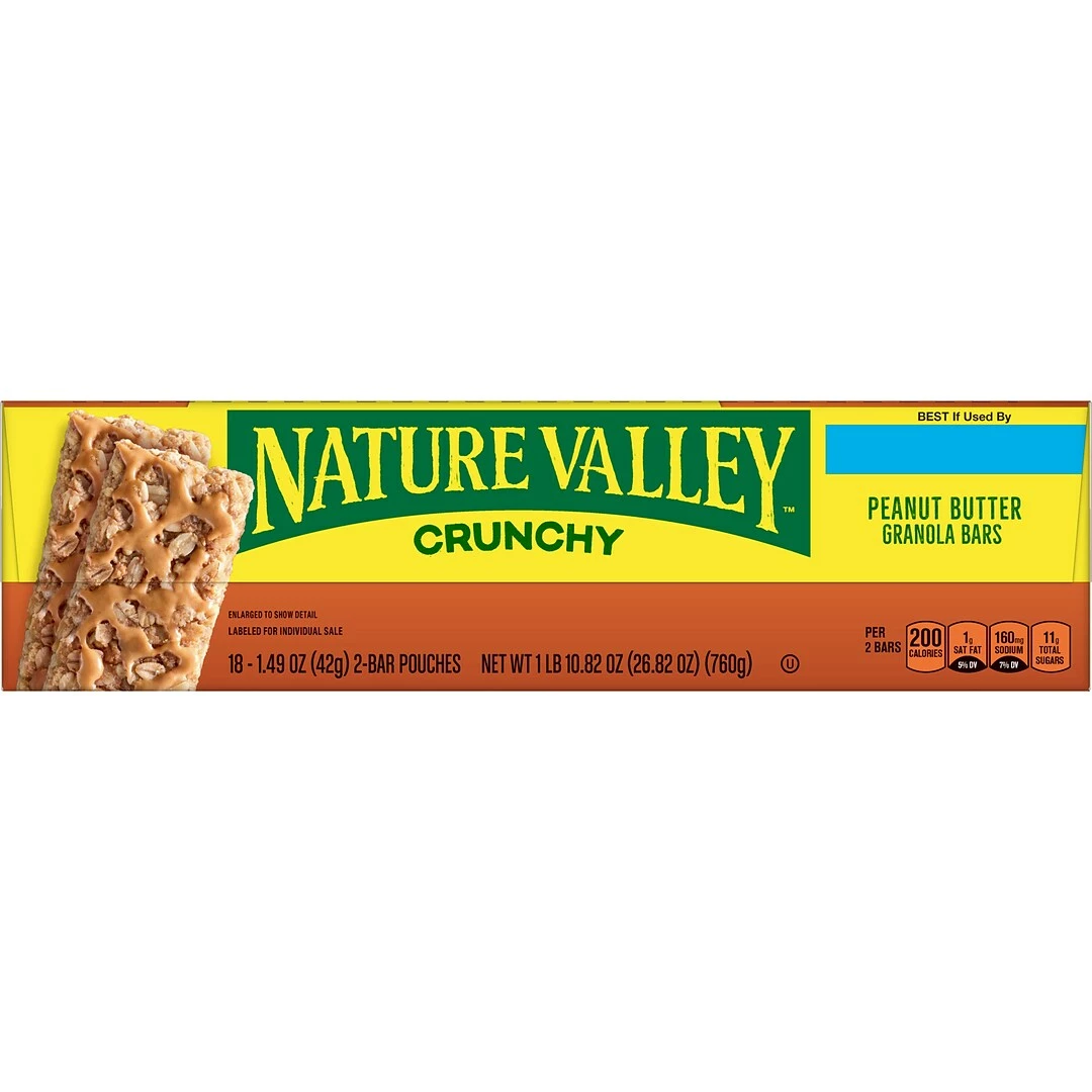 Nature Valley Crunchy Granola Bars, Peanut Butter, 1.5 Oz., 18/Box (33550) - Image 3