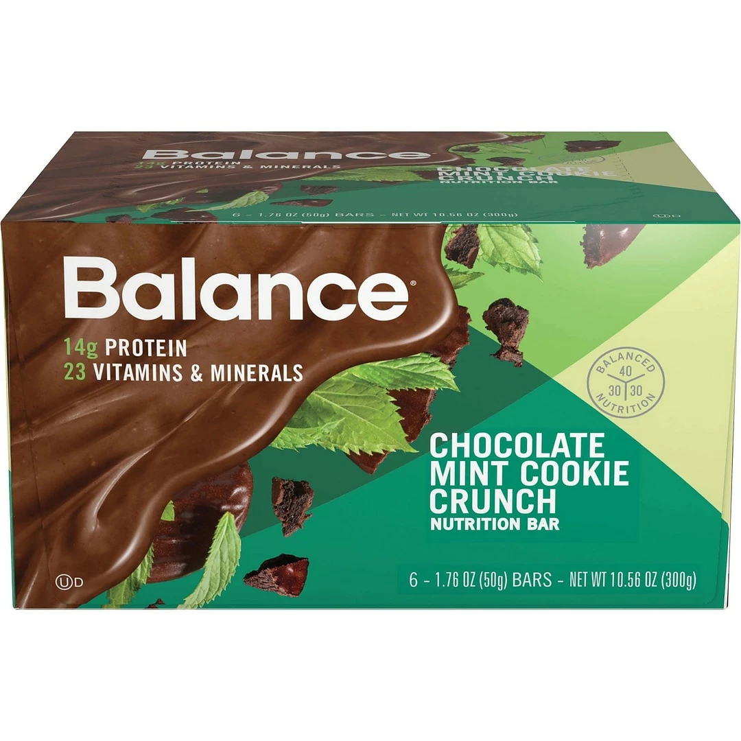 Balance Protein Bar, Chocolate Mint Cookie Crunch, 1.76 Oz., 6/Box (NRN53785)