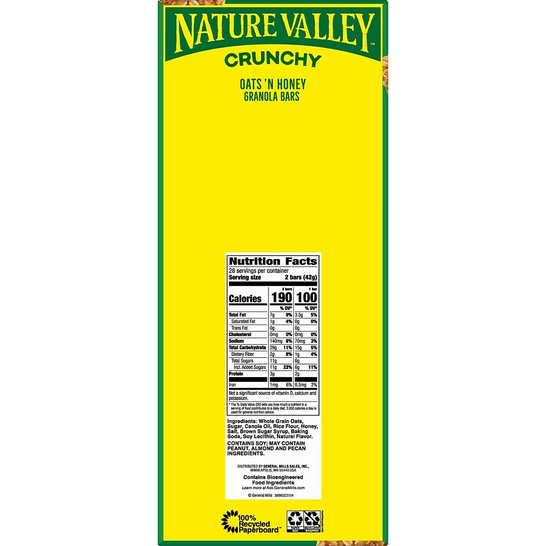 Nature Valley Crunchy Granola Bars, Oats & Honey, 1.5 Oz., 28/Box (2382) - Image 2