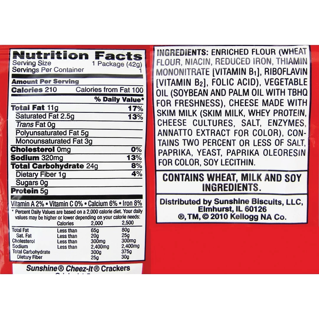 Sunshine® Cheez-It Crackers, 1.5 Oz. Bags, 60 Bags/Box 4 Sunshine® Cheez-It Crackers, 1.5 Oz. Bags, 60 Bags/Box - Image 2