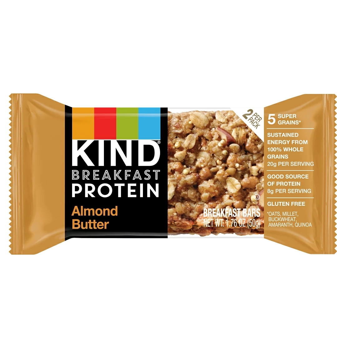 KIND Breakfast Protein Bar, Almond Butter, 1.76 Oz., 8/Box (PHW25953) - Image 2
