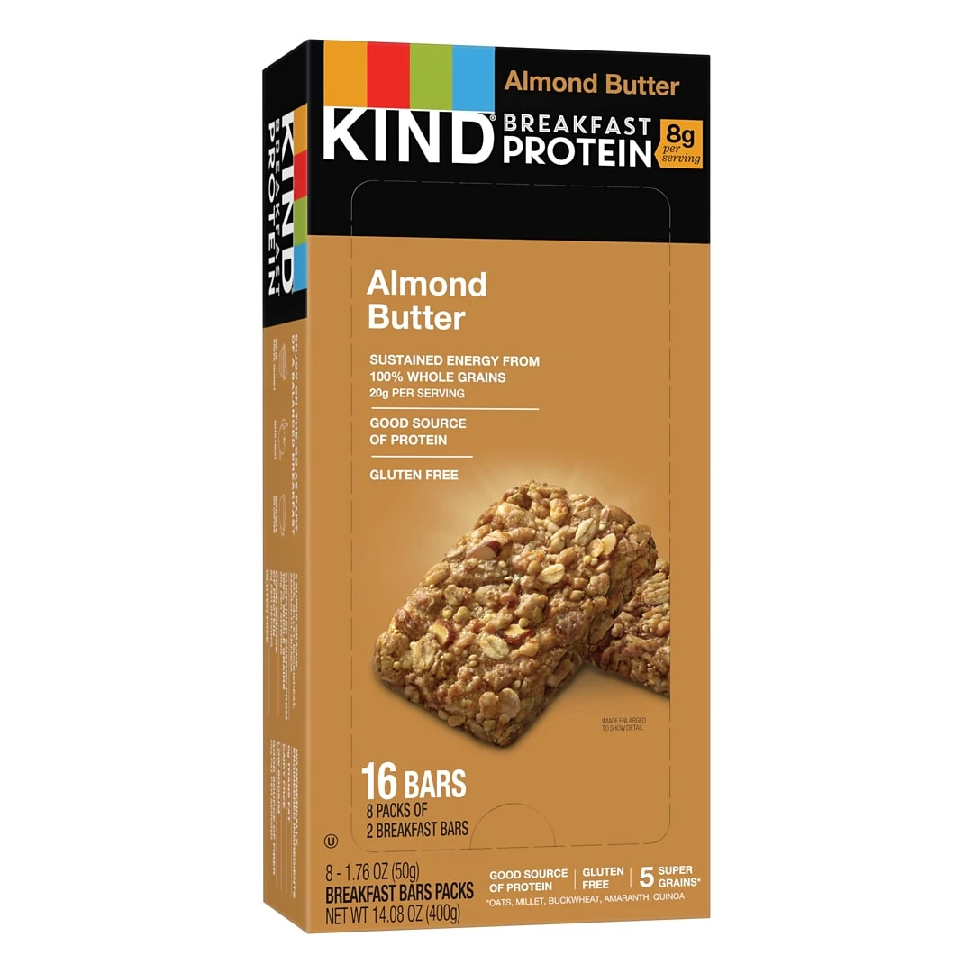 KIND Breakfast Protein Bar, Almond Butter, 1.76 Oz., 8/Box (PHW25953) - Image 3