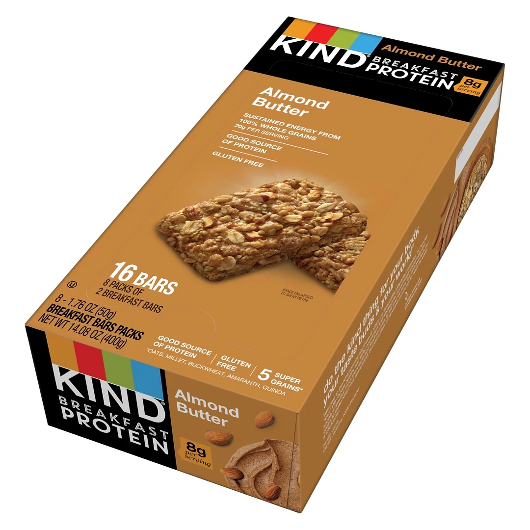 KIND Breakfast Protein Bar, Almond Butter, 1.76 Oz., 8/Box (PHW25953) - Image 4