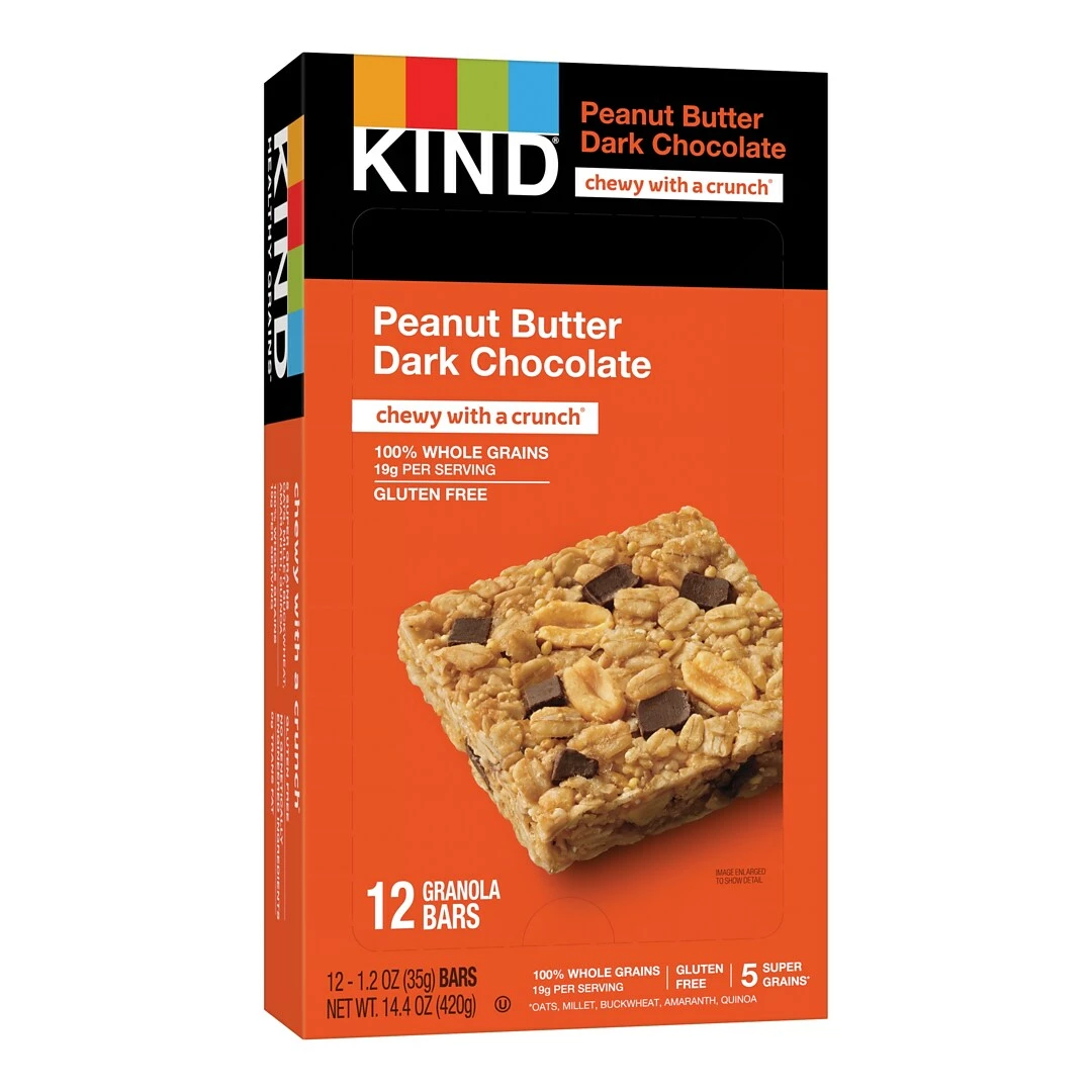 KIND Bar, Healthy Grains, Dark Chocolate Peanut Butter, 1.2 Oz., 12/Box (PHW18083) - Image 3