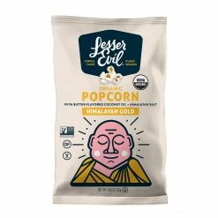 Lesser Evil Organic Popcorn, Himalayan Gold, 0.88 Oz., 18/Carton (LSN00692)