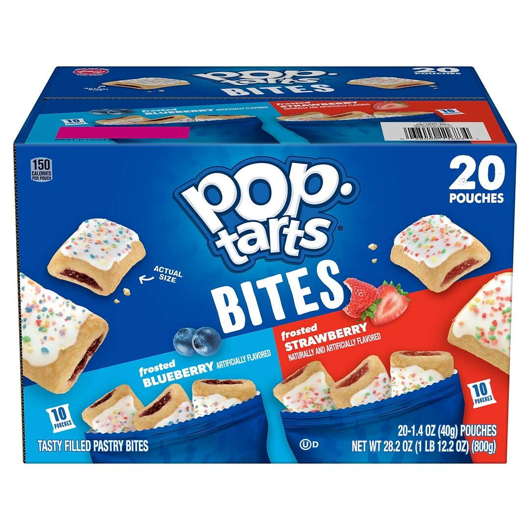 Kellogg's Pop-Tarts Bites, Frosted Blueberry/Strawberry, 3.5 Oz., 20/Carton (KEE11683) - Image 2