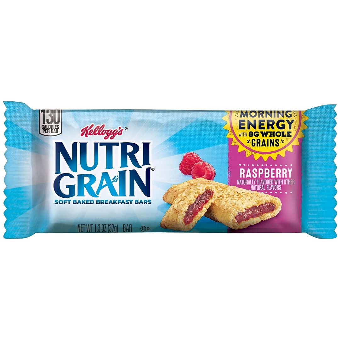 Nutri-Grain Breakfast Bars, Raspberry, 1.3 Oz., 16/Box (511382)