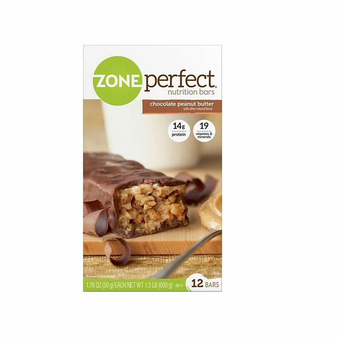 Vistar ZonePerfect Bars, Chocolate Peanut Butter, 1.76 Oz., 12/Box (EAS63161) 3 Vistar ZonePerfect Bars, Chocolate Peanut Butter, 1.76 Oz., 12/Box (EAS63161)